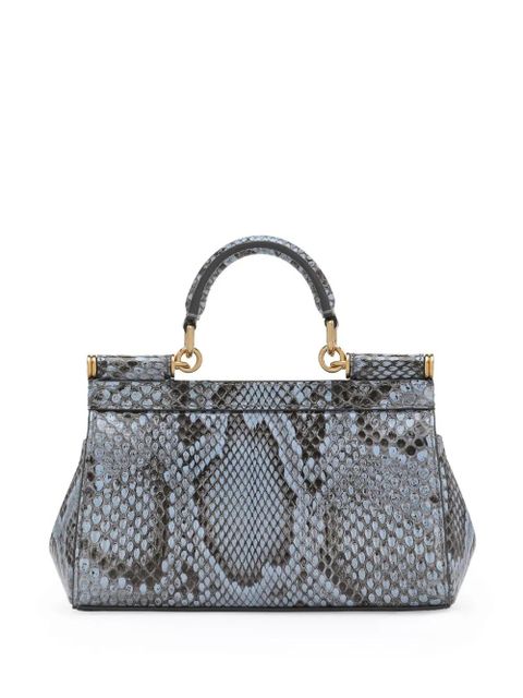 Dolce & Gabbana small Sicily leather tote bag - Blue