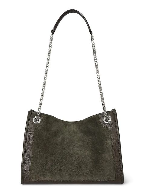 Lauren Ralph Lauren torebka zamszowa kolor zielony 431980175 - zdjęcie produktu nr 2