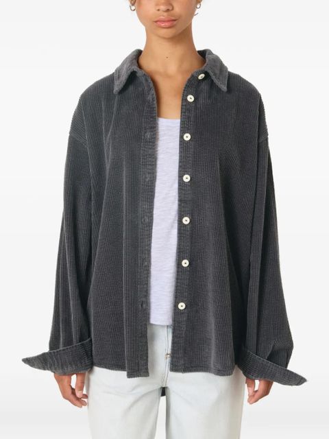 American Vintage buttoned corduroy shirt - Grey - zdjęcie produktu nr 2