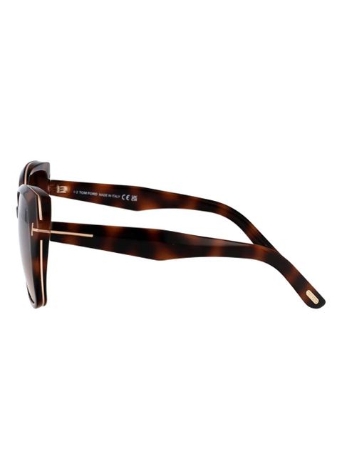 TOM FORD Eyewear tortoiseshell-pattern square-frame sunglasses - Brown