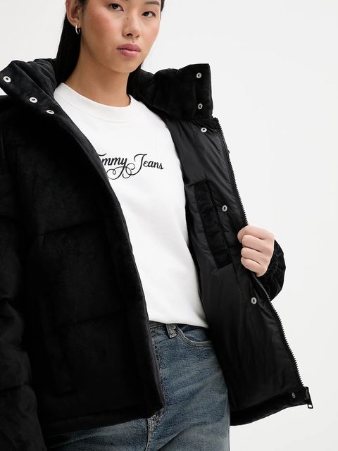 Tommy Jeans kurtka kolor czarny zimowa DW0DW21668