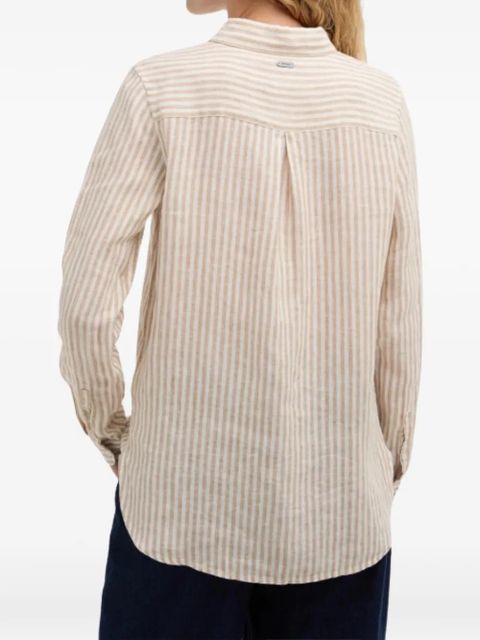 Barbour striped long-sleeve shirt - Neutrals