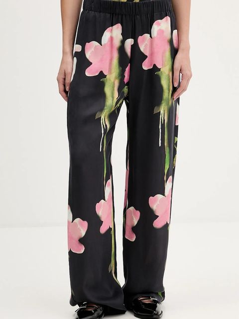 Stine Goya spodnie damskie kolor czarny szerokie high waist SG-AW25-P009-2263 - zdjęcie produktu nr 1