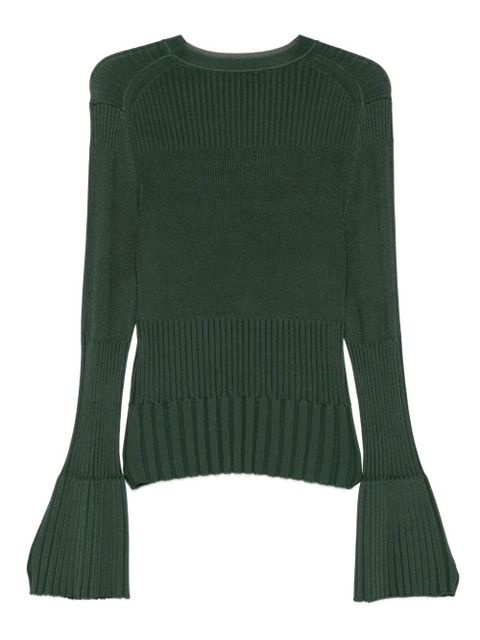 ZIMMERMANN ribbed bell-sleeve sweater - Green