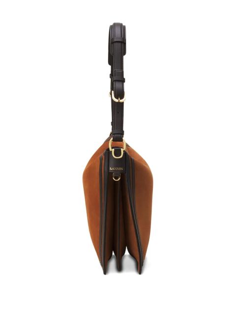 Lanvin Sac Compagnon suede shoulder bag - Brown