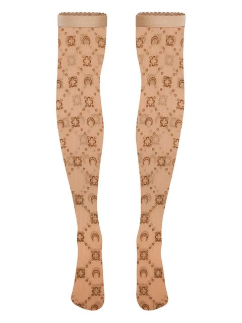 Marine Serre Moonogram mesh socks - Neutrals - zdjęcie produktu nr 1