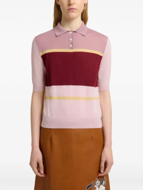 Marni colour-block striped shirt - Pink