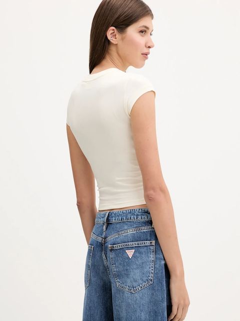 Guess Originals t-shirt VINTAGE damski kolor beżowy W5YI43 J1314