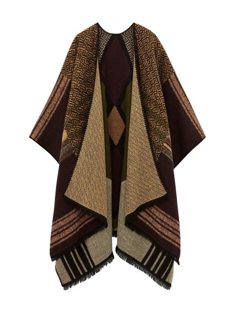 Ba&Sh Panama striped cape - Green