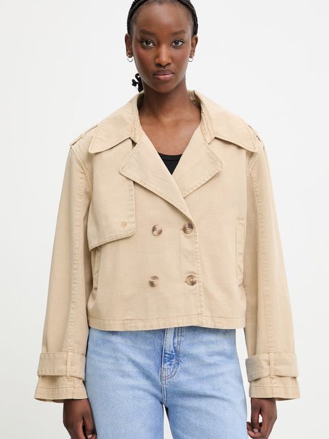 Guess Jeans krótki trencz damski bawełniany - zdjęcie produktu nr 1