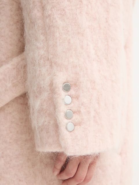 BOSS płaszcz z dodatkiem wełny kolor różowy 50548330