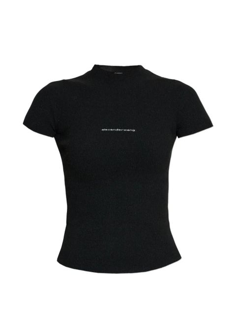 Alexander Wang ribbed short-sleeve top - Black - zdjęcie produktu nr 1