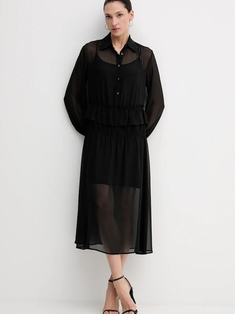 Sisley sukienka kolor czarny 4NOXLV07L