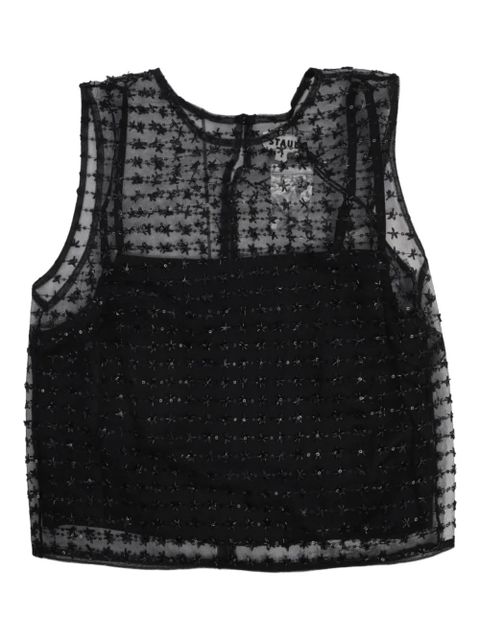 STAUD Seraphina star-embellished top - Black - zdjęcie produktu nr 1