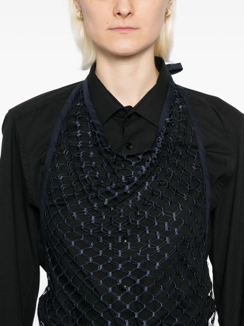 LEMAIRE Fishnet halter top - Blue