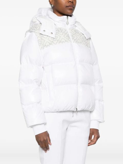 Casablanca zip-up ski puffer jacket - White