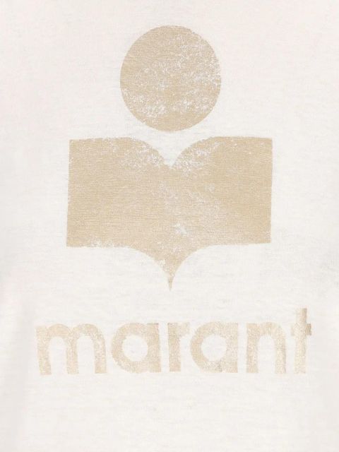 ISABEL MARANT logo-print T-shirt - Neutrals