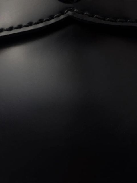 Prada leather triangle-logo loafers - Black