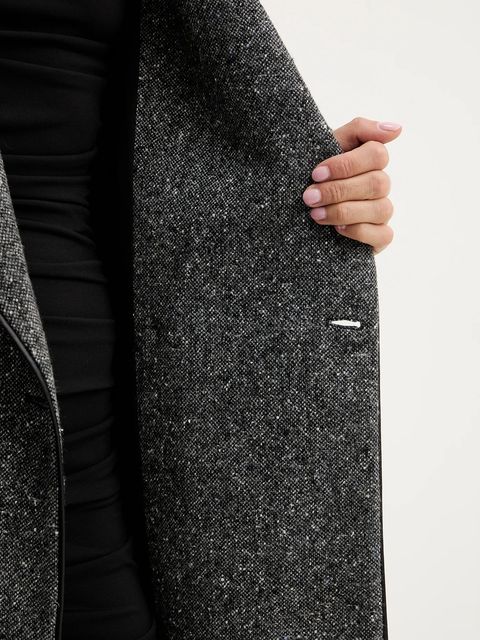 Iceberg płaszcz z dodatkiem wełny kolor szary N011 3083