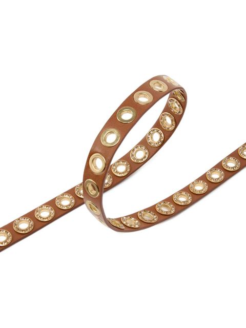PINKO eyelet embellished belt - Brown
