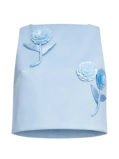 Self-Portrait 3D-flower top - Blue - zdjęcie produktu nr 1