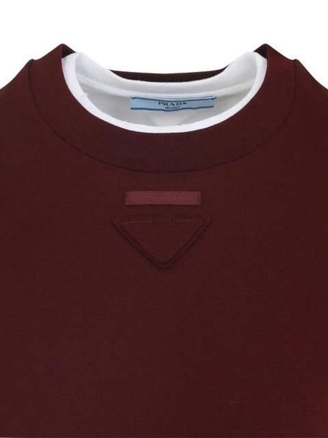 Prada layered triangle-plaque top