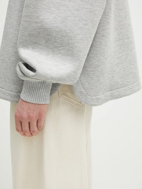 Fiorucci bluza Neoprene Embroidered Neck Relaxed Fit kolor szary melanżowa U02SPSCR188NE01GY01