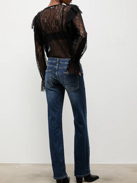 Answear.LAB jeansy damskie kolor niebieski