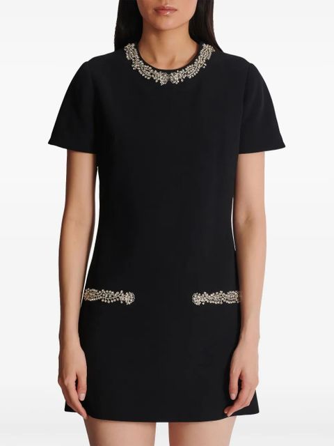 Balmain embroidered shift dress - Black