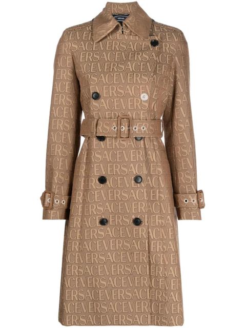 Versace Versace Allover-jacquard trench coat - Brown - zdjęcie produktu nr 1