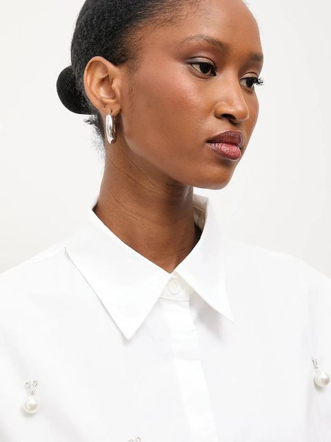 Answear.LAB koszula bawełniana damska kolor biały regular z kołnierzykiem klasycznym - zdjęcie produktu nr 2