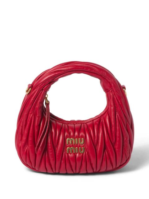 Miu Miu mini Wander matelassé-effect shoulder bag - Red - zdjęcie produktu nr 1