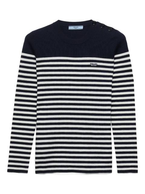 Prada striped ribbed sweater - Blue - zdjęcie produktu nr 1