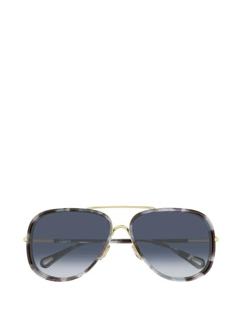 Chloé Eyewear pilot-frame sunglasses - Gold - zdjęcie produktu nr 1