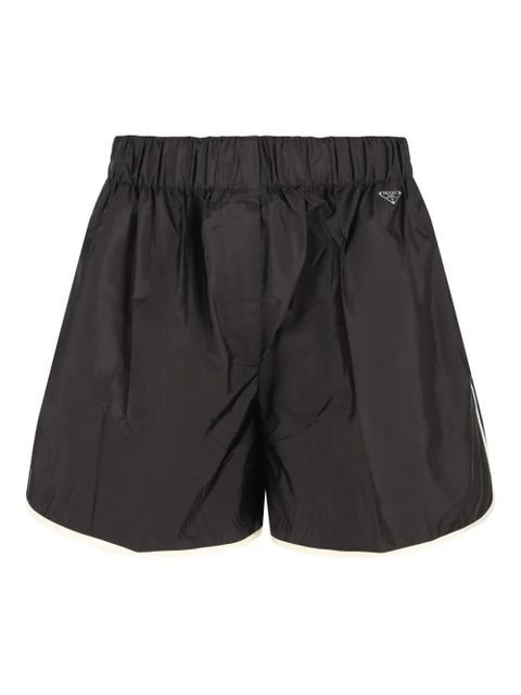 Prada elasticated-waistband trim shorts - Black - zdjęcie produktu nr 1