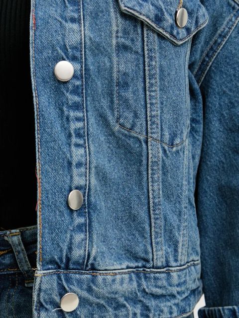 Answear.LAB kurtka jeansowa damska kolor niebieski przejściowa oversize