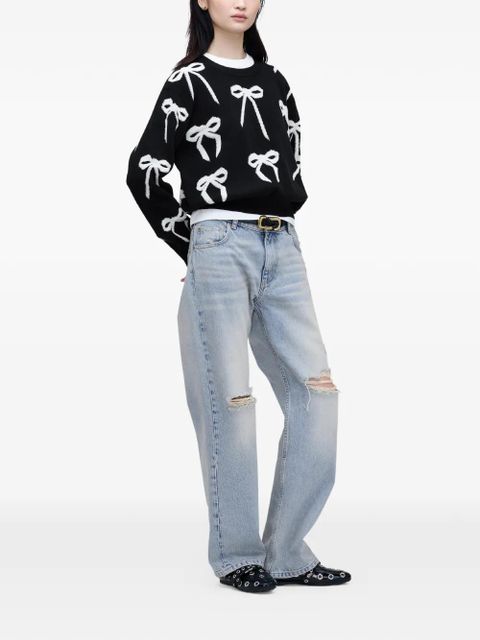 Marc Jacobs bow-detail round-neck sweater - Black - zdjęcie produktu nr 2