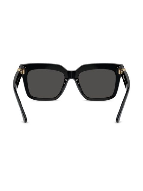 Burberry Eyewear logo-plaque square-frame sunglasses - Black