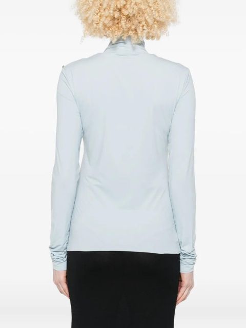 Sportmax turtleneck long-sleeve jersey top - Blue