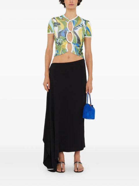 Christopher Esber Acidic Floral cropped T-shirt - Green - zdjęcie produktu nr 2