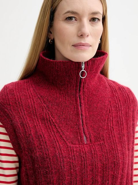 Marc O'Polo kamizelka z dodatkiem wełny damska kolor czerwony 5000007565