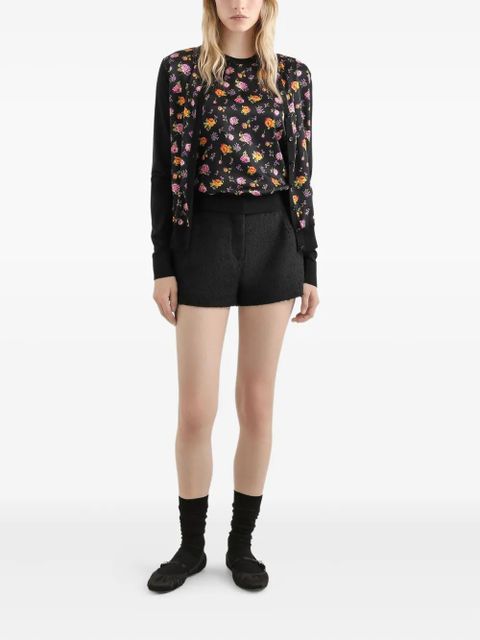 Dolce & Gabbana floral-print cardigan - Black