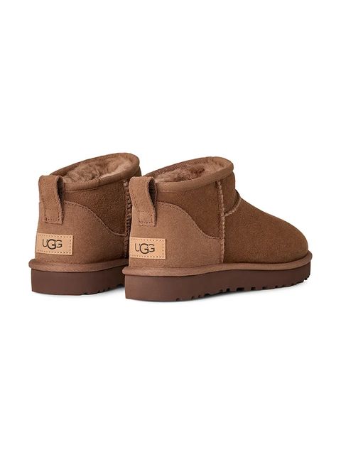 UGG śniegowce zamszowe Classic Ultra Mini kolor brązowy 1116109.RYK - zdjęcie produktu nr 2
