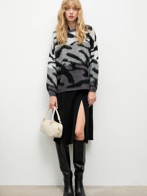 Answear.LAB sweter z dodatkiem wełny damski kolor szary