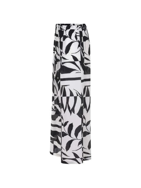 Max Mara Bchvoto floral-print palazzo pants - White