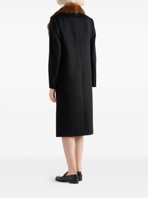 Prada peak-lapels coat - Black