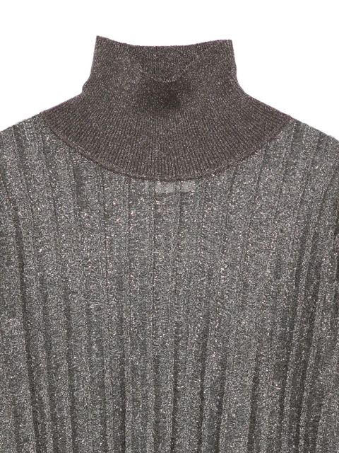 Alysi ribbed metallic top - Grey