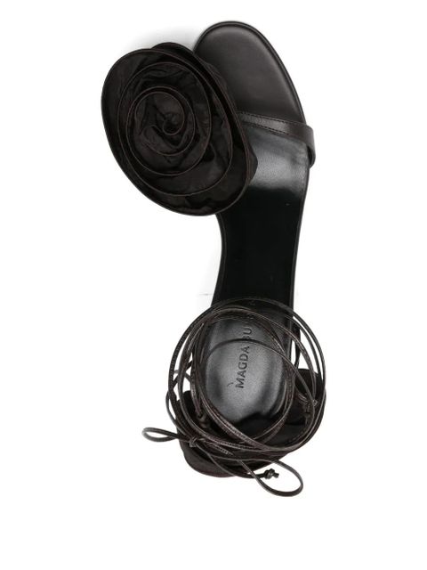 Magda Butrym 105mm rose-detail sandals - Brown - zdjęcie produktu nr 2