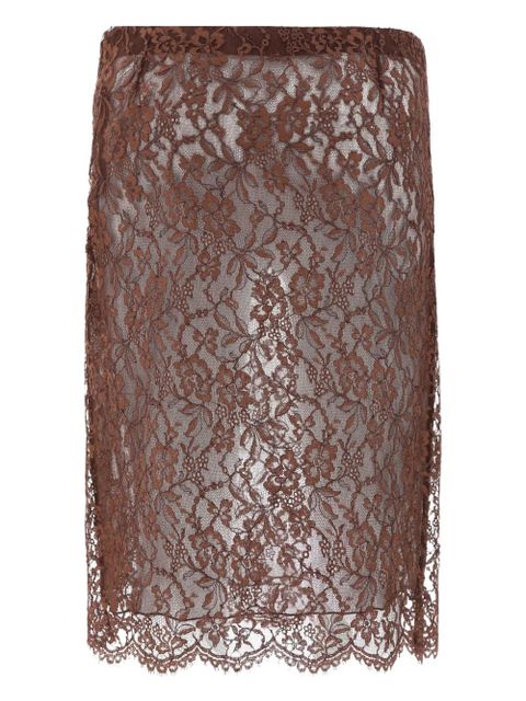 Saint Laurent lace pencil skirt - Brown - zdjęcie produktu nr 2