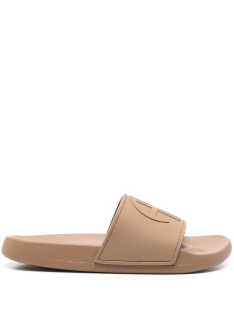 ANINE BING logo-embossed slides - Brown